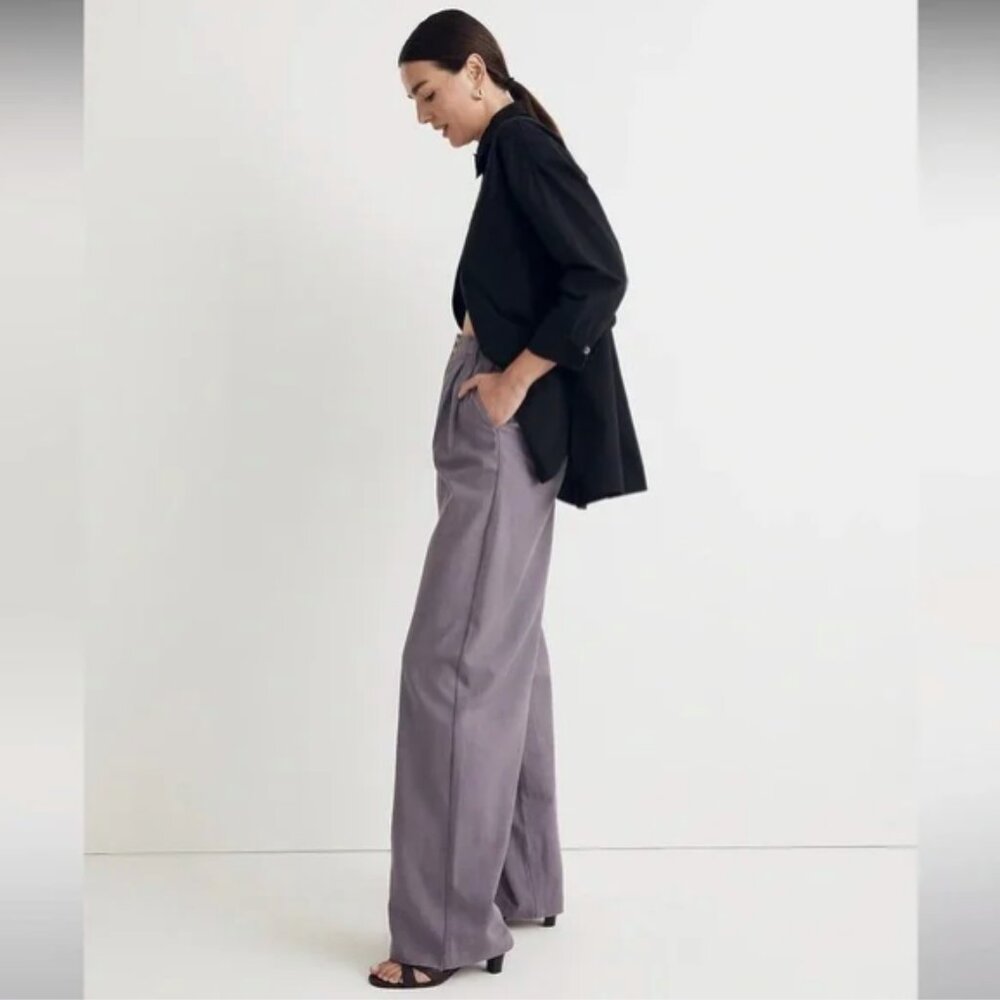 Madewell Black and Gray Wide-Leg Pants - Picture 2 of 12